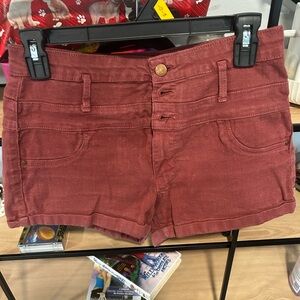 Refuge Burgundy shorts